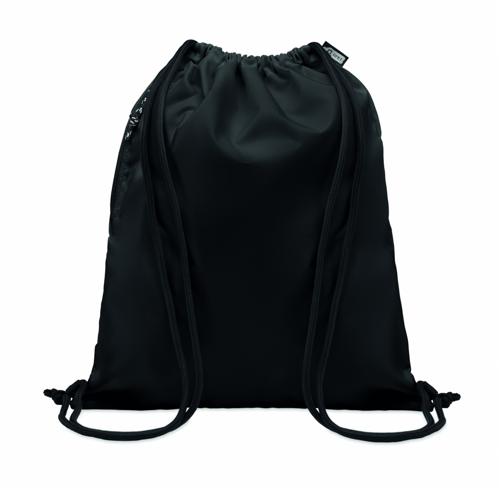 Logo trade corporate gifts picture of: Large drawstring bag 300D RPET