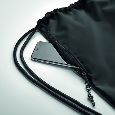 Logo trade promotional gifts image of: Large drawstring bag 300D RPET