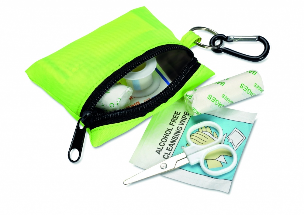 Logo trade promotional items picture of: First aid kit w/ carabiner