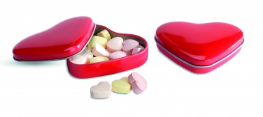 Logo trade corporate gifts picture of: Heart tin box with candies