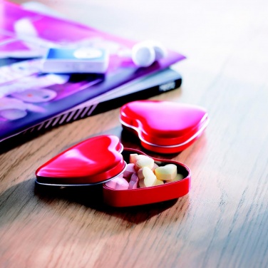 Logotrade promotional giveaway picture of: Heart tin box with candies