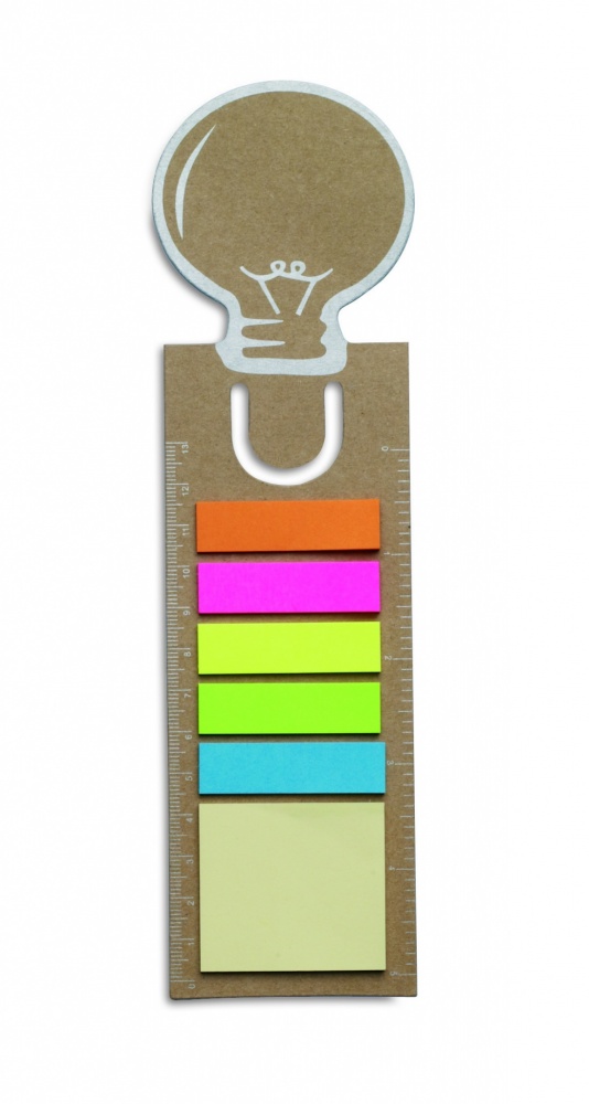 Logo trade promotional merchandise image of: Bookmark with sticky memo pad