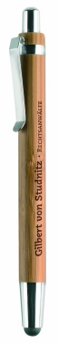 Logo trade corporate gift photo of: Ball pen in ABS and bamboo