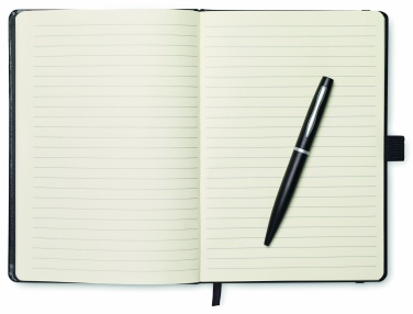 Logo trade promotional giveaway photo of: A5 notebook with pen 72 lined