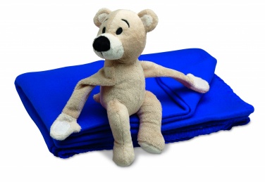 Logo trade promotional products image of: Fleece blanket with bear