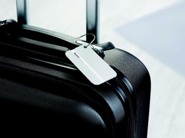 Logo trade promotional gift photo of: Aluminium luggage tag