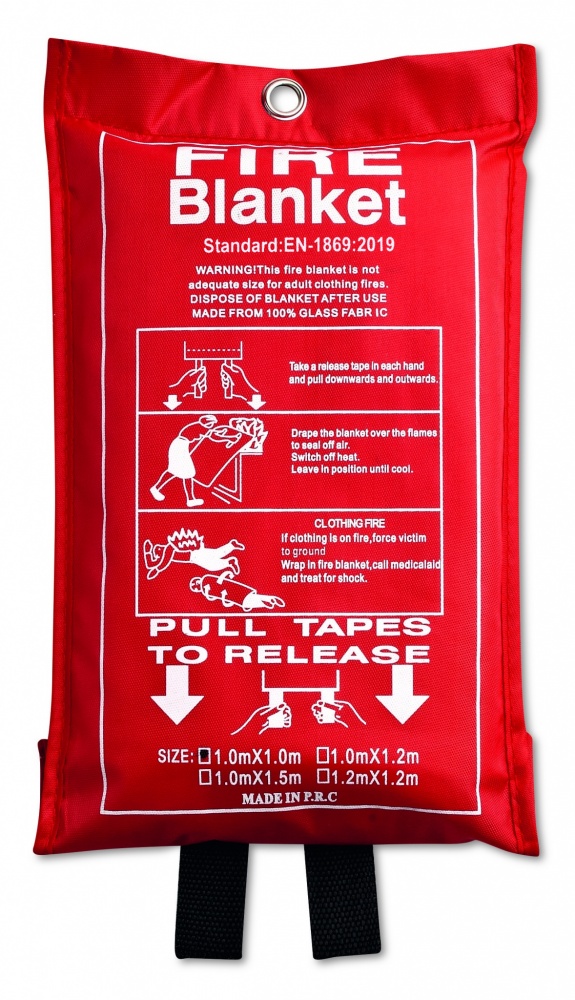 Logo trade advertising products picture of: Fire blanket in pouch 100x95cm