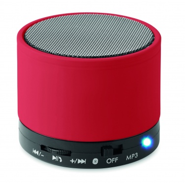 Logo trade promotional giveaways picture of: Round wireless speaker