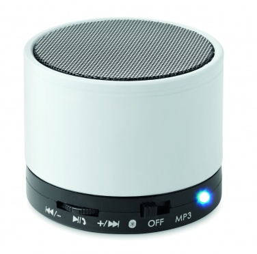 Logo trade promotional items image of: Round wireless speaker