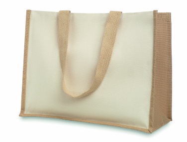 Logo trade promotional merchandise image of: Jute and canvas shopping bag