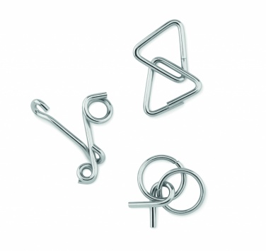 Logotrade promotional item picture of: Set of 3 metal brain teasers
