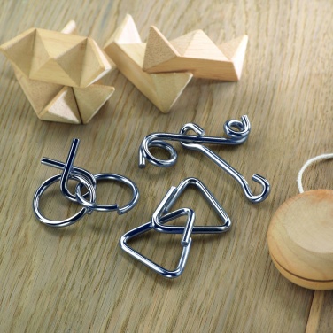 Logotrade promotional products photo of: Set of 3 metal brain teasers
