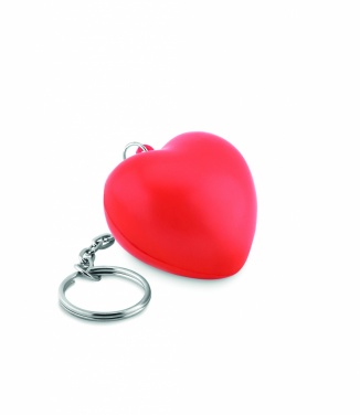 Logo trade business gifts image of: Key ring with PU heart Ogre