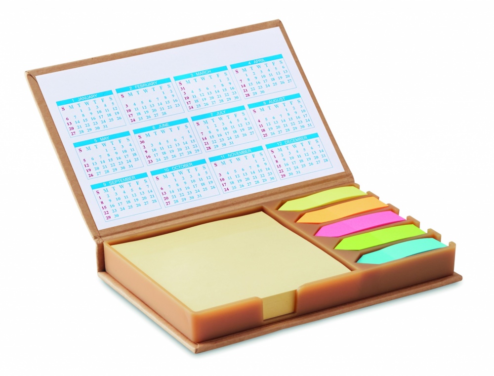 Logo trade promotional merchandise picture of: Desk memo set with calendar
