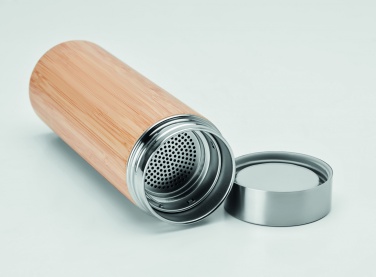 Logo trade corporate gift photo of: Double wall bamboo flask 400ml