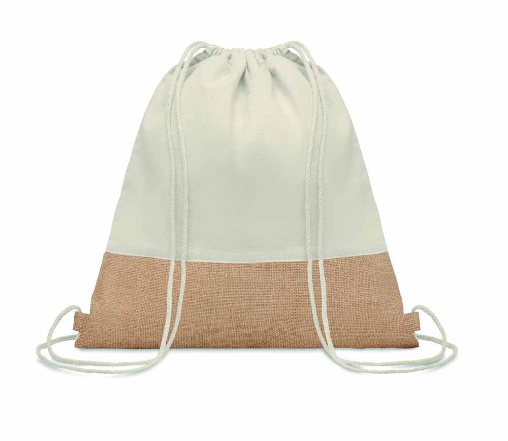 Logotrade advertising product picture of: Drawstring bag w/ jute details