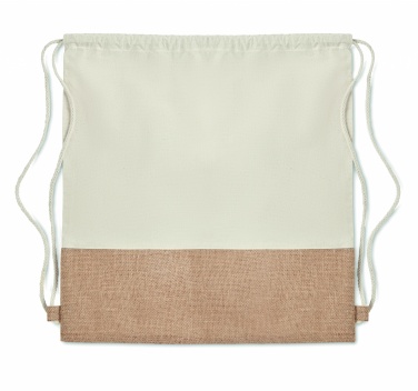 Logotrade advertising products photo of: Drawstring bag w/ jute details