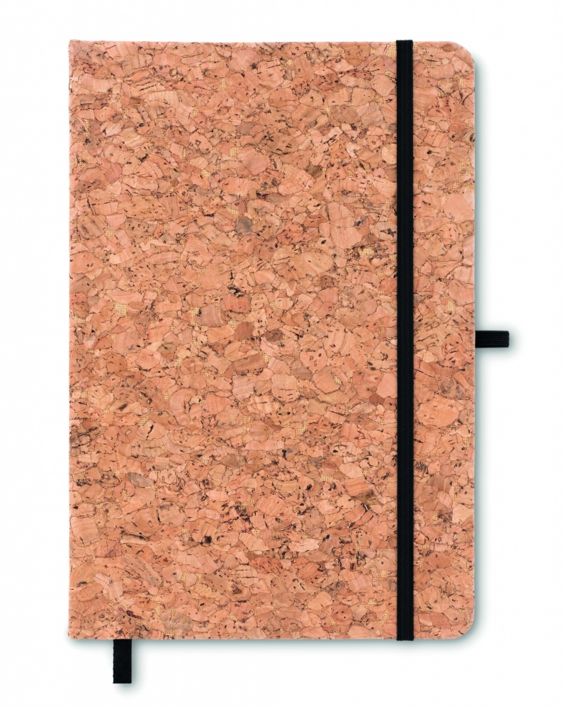 Logo trade business gifts image of: A5 cork notebook 96 lined