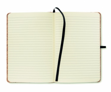 Logo trade promotional merchandise picture of: A5 cork notebook 96 lined