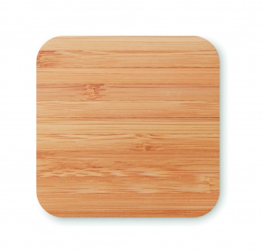Logo trade promotional gifts image of: Bamboo wireless charge pad 5W