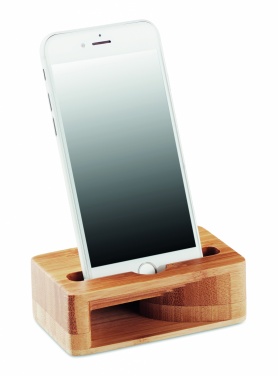 Logotrade promotional gift image of: Bamboo phone stand-amplifier CARACOL