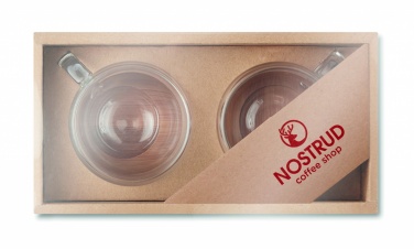 Logotrade promotional gift picture of: Set of 2 double wall espresso