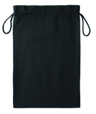 Logo trade promotional items picture of: Large Cotton draw cord bag black