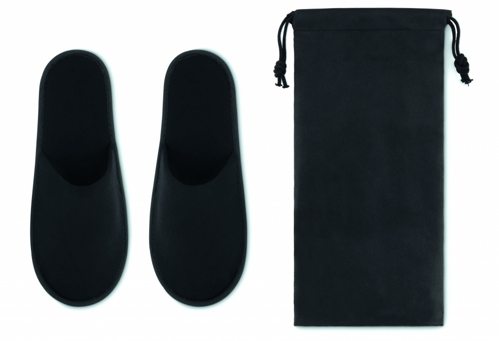 Logo trade promotional gift photo of: Pair of slippers in pouch