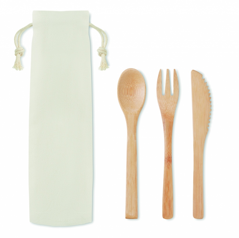 Logotrade promotional product picture of: Bamboo cutlery set