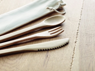 Logo trade promotional gifts picture of: Bamboo cutlery set