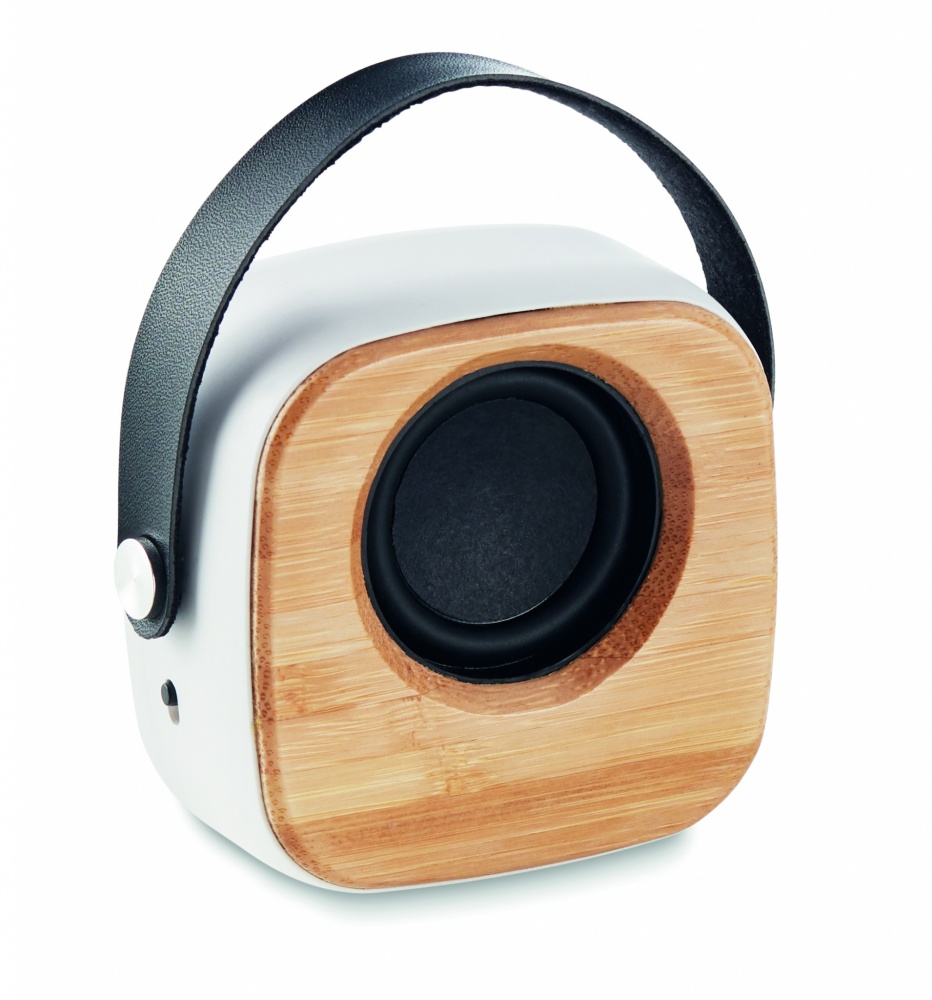 Logotrade corporate gift image of: Speaker 3W with bamboo front side