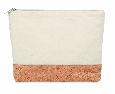 Logo trade promotional products image of: Cork & cotton cosmetic bag