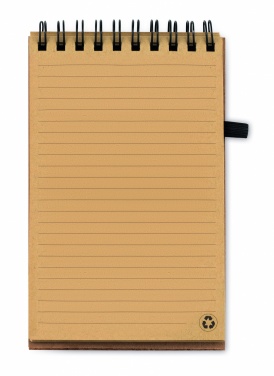 Logo trade promotional merchandise photo of: A6 Cork notepad with pen