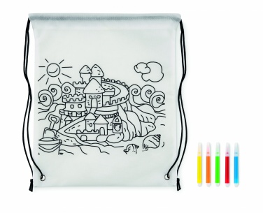Logotrade promotional giveaway image of: Non woven kids bag with pens