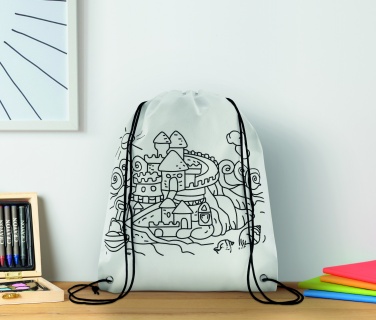Logo trade promotional merchandise picture of: Non woven kids bag with pens