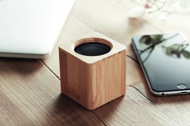 Logotrade promotional product image of: Bamboo wireless speaker