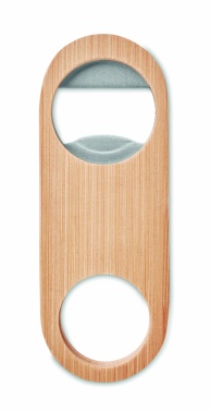 Logo trade promotional product photo of: Oval Bamboo bottle opener VALBAMPER