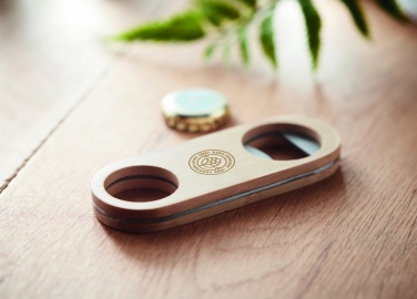Logotrade business gift image of: Oval Bamboo bottle opener VALBAMPER