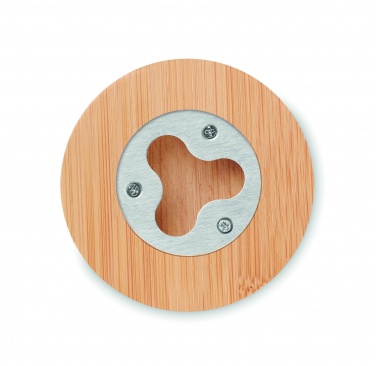 Logotrade promotional merchandise image of: Bamboo bottle opener/ coaster DAKAI