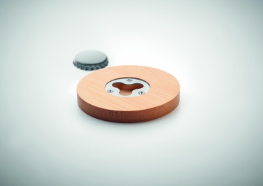 Logo trade promotional giveaways picture of: Bamboo bottle opener/ coaster DAKAI