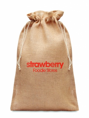 Logo trade promotional giveaway photo of: Large jute gift bag 30x47 cm