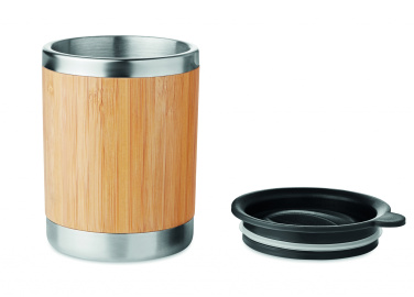 Logo trade promotional gifts picture of: Tumbler in bamboo cover 250ml