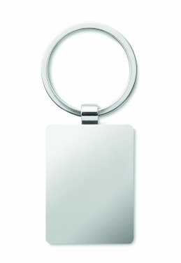 Logo trade promotional merchandise image of: Rectangular key ring bamboo WEST