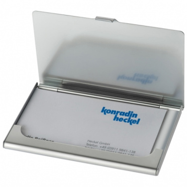 Logotrade promotional items photo of: Metal business card holder CORNWALL