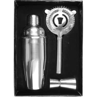 Logotrade promotional gift image of: Metal cocktail set, 3-piece MESSINA