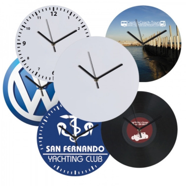 Logo trade promotional products image of: Wall clock with allover clock face VENICE