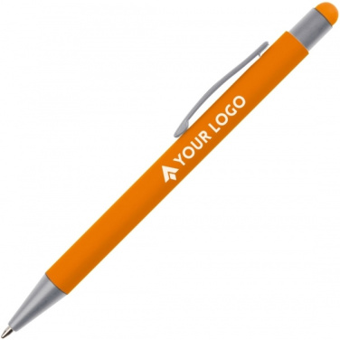 Logo trade corporate gifts image of: Metal ballpen touch pen soft touch SALT LAKE CITY