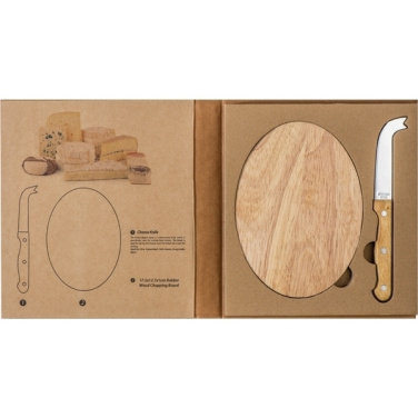 Logotrade corporate gift image of: Cheese chopping board with knife GOUDA