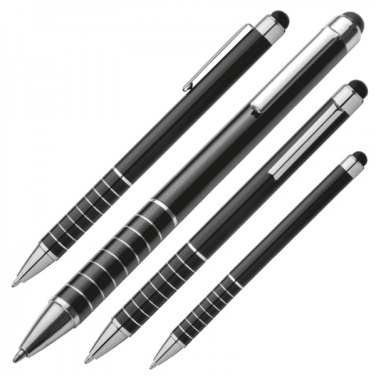 Logo trade promotional product photo of: Metal ballpen with touch pen LUEBO