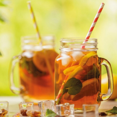 Logotrade promotional items photo of: Drinking glass with handle and lid TREVISO 450 ml